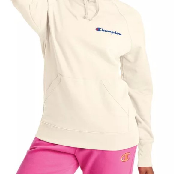 XL Champion PowerBlend Women's Hoodie in Natural Beige color Size Extra Large - Picture 4 of 10